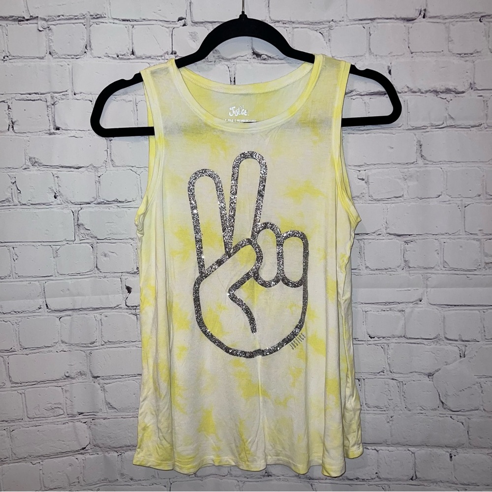 Justice ‘Peace Sign’ Tank Top 14/16